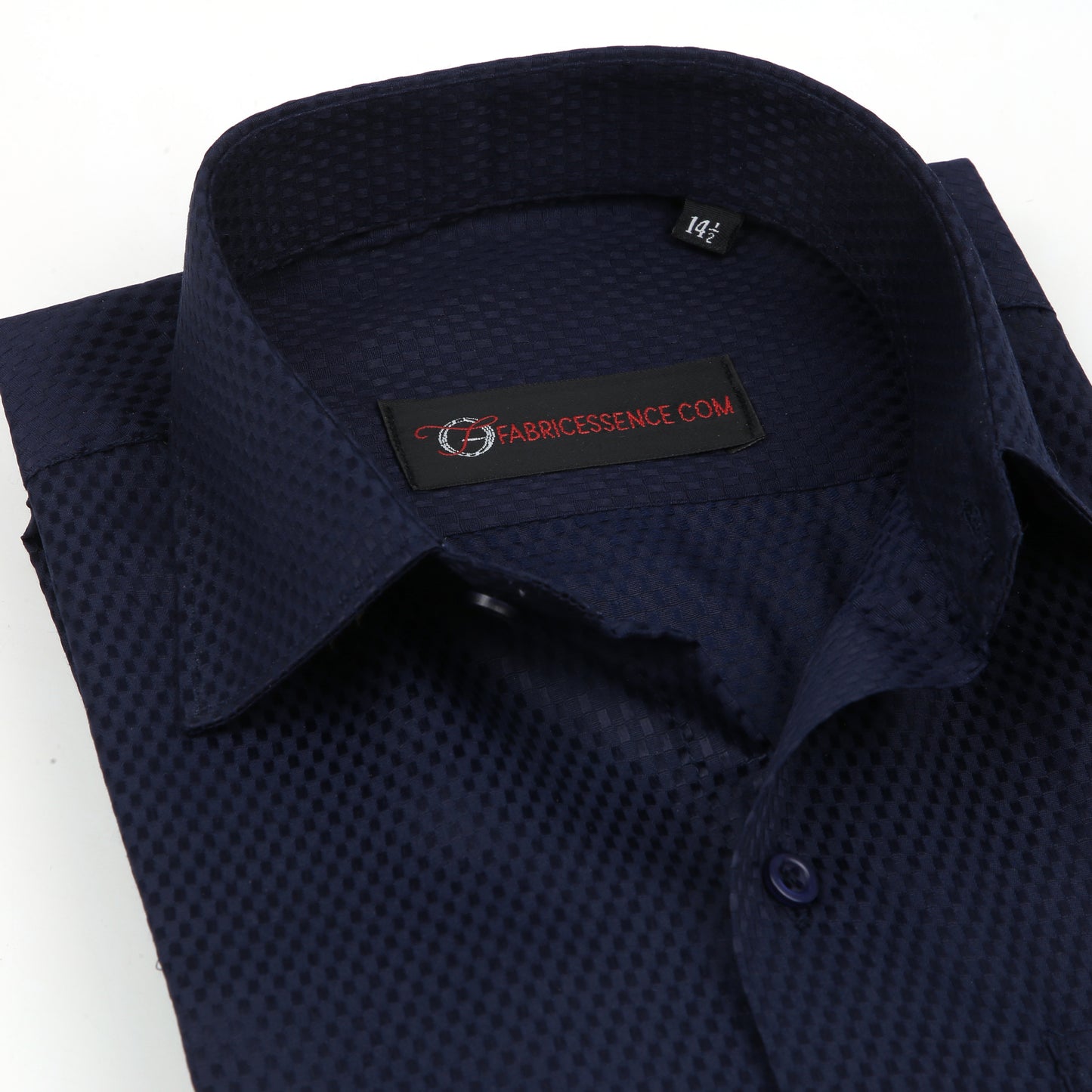 Dobby Self-Design Textured Formal Shirt β Executive Formal- Navy Blue | 2025 F |