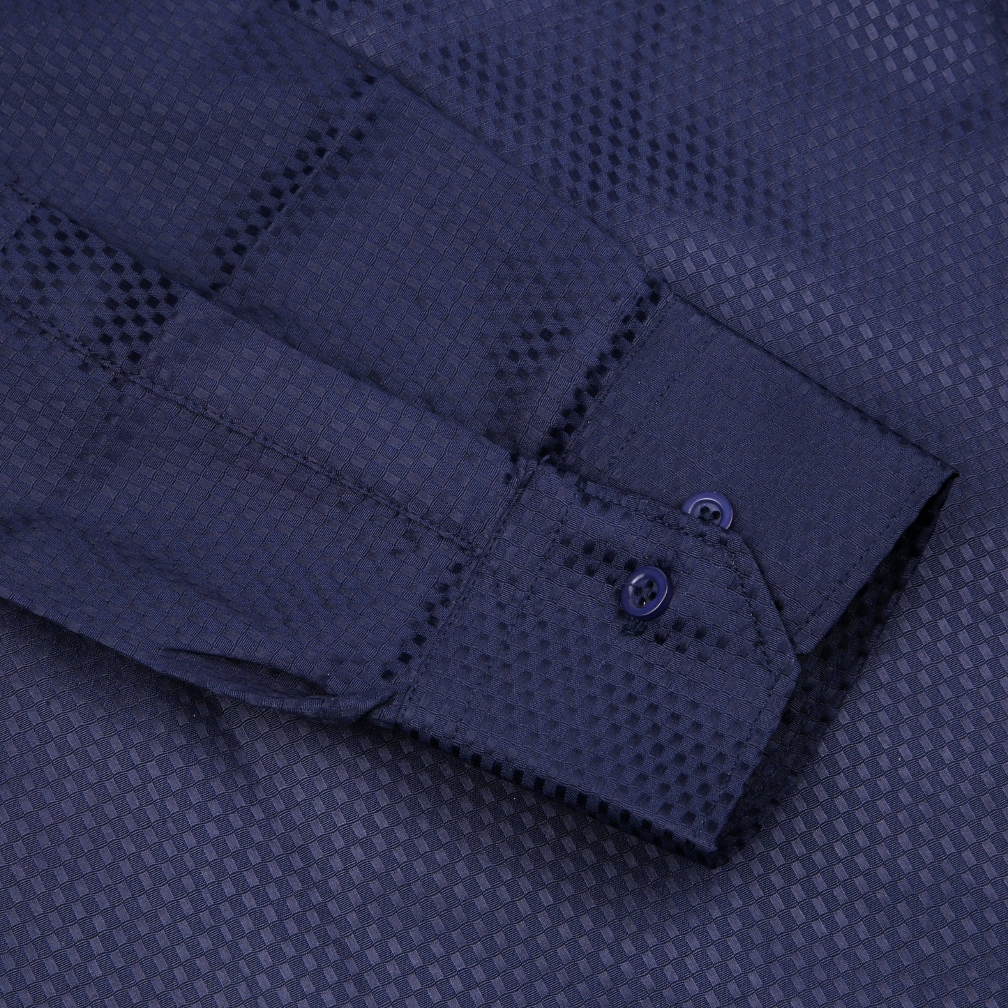 Dobby Self-Design Textured Formal Shirt β Executive Formal- Navy Blue | 2025 F |