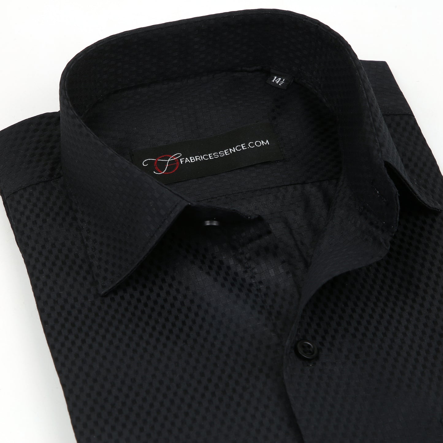 Dobby Self-Design Textured Formal Shirt β Executive Formal- Black | 2025 G |