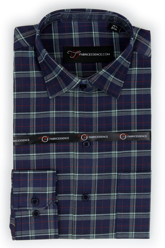 Bespoke Executive Check Formal Shirt – Timeless Professional Wear - CH2025-C