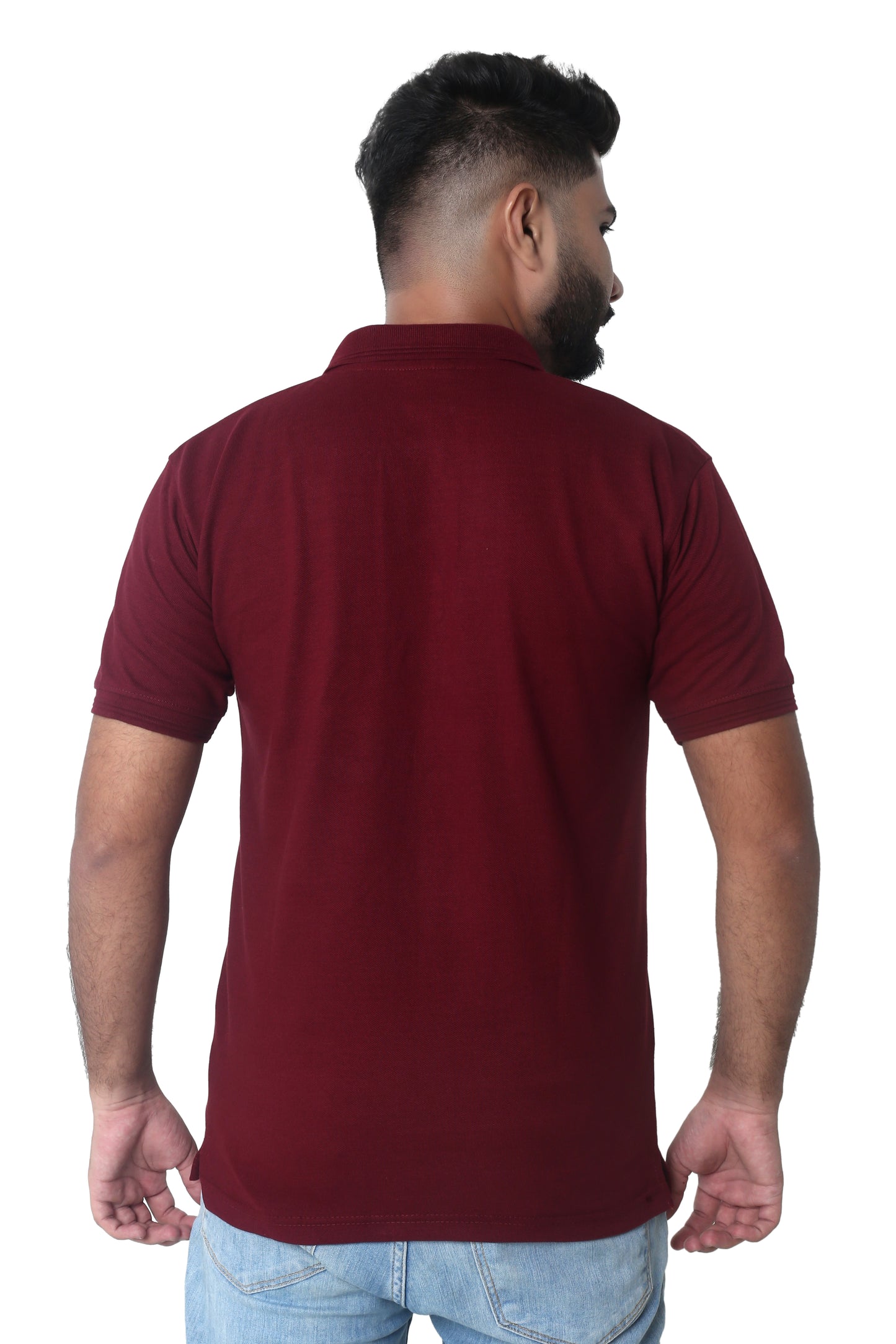 Polo T-Shirt Basic - Maroon - POLO-023