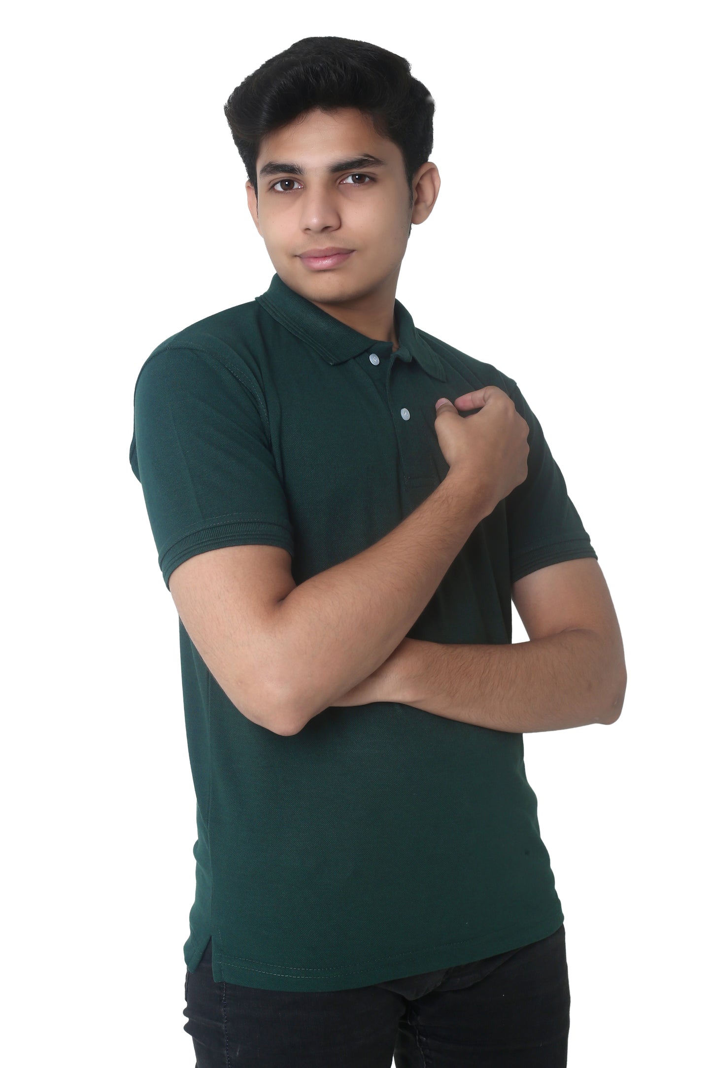 Polo T-Shirt Basic - Dark Green - POLO-018