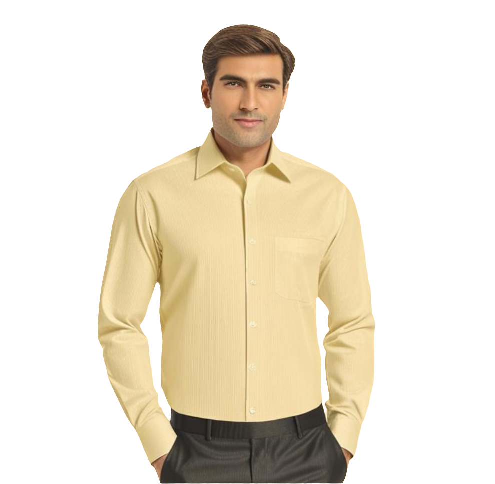 Men's Plain Formal Shirt - | Fawn Color | FE1199LC |