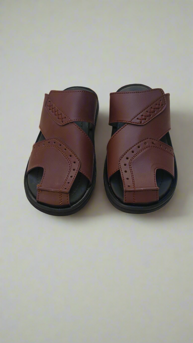 Unique Style Soft Sole Slippers - Brown - BC01