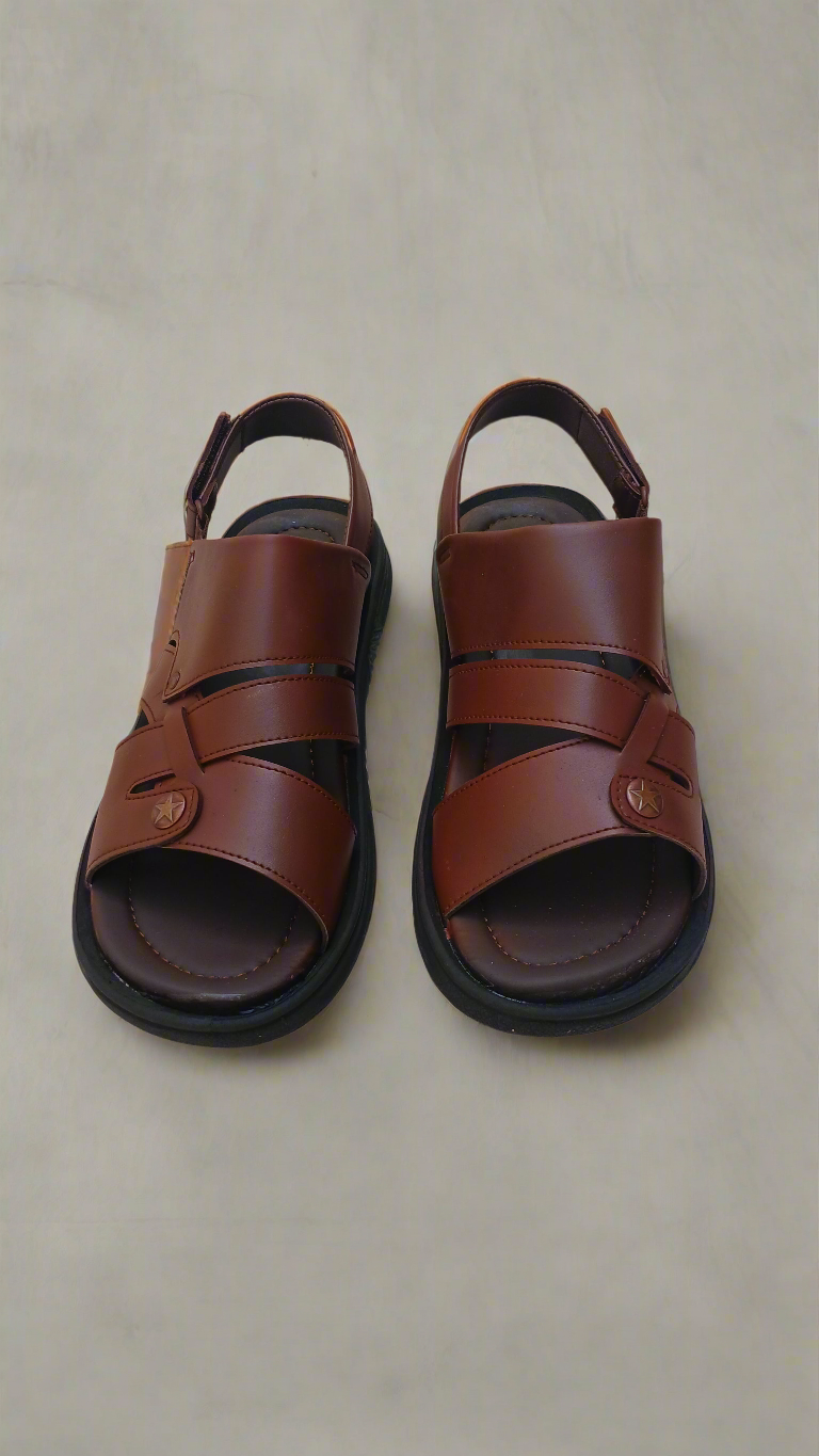 Soft Sole Stylish Sandals - Brown - SSAN01