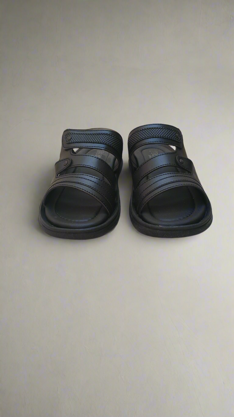 Soft Sole Stylish Slippers - Black - SS 004