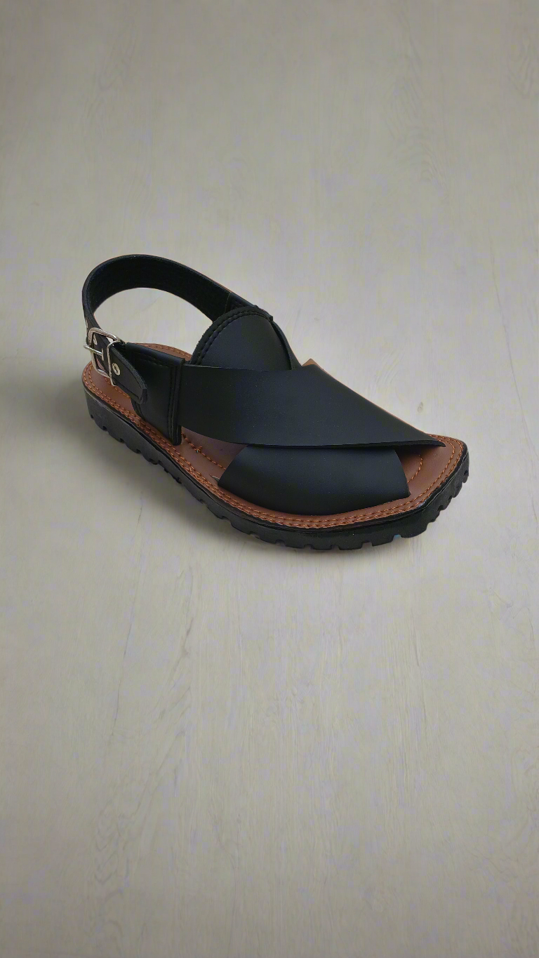 Peshawari Chappal Men - Black - PM01