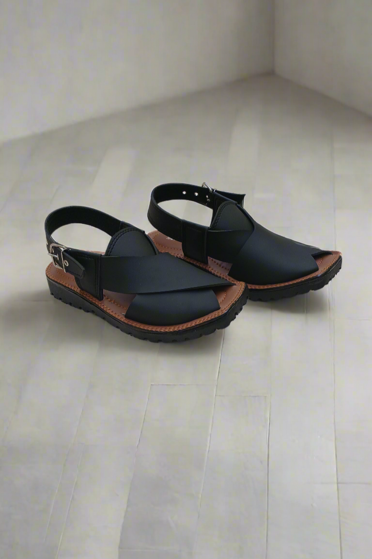 Peshawari Chappal Men - Black - PM01