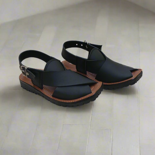 Peshawari Chappal Men - Black - PM01