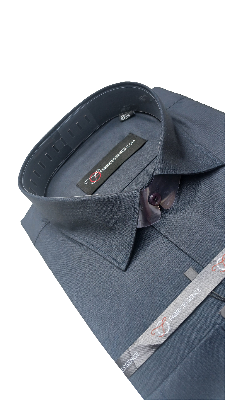 Men's Plain Formal Shirt - | Dark Grey | FE1199DG