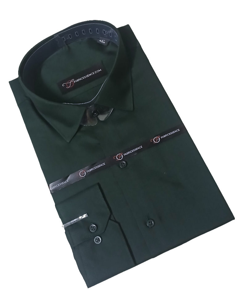 Men's Plain Formal Shirt - Deep Sea Green || - FE1199SG