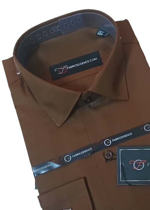 Men's Plain Formal Shirt - Rust || - FE1209SG