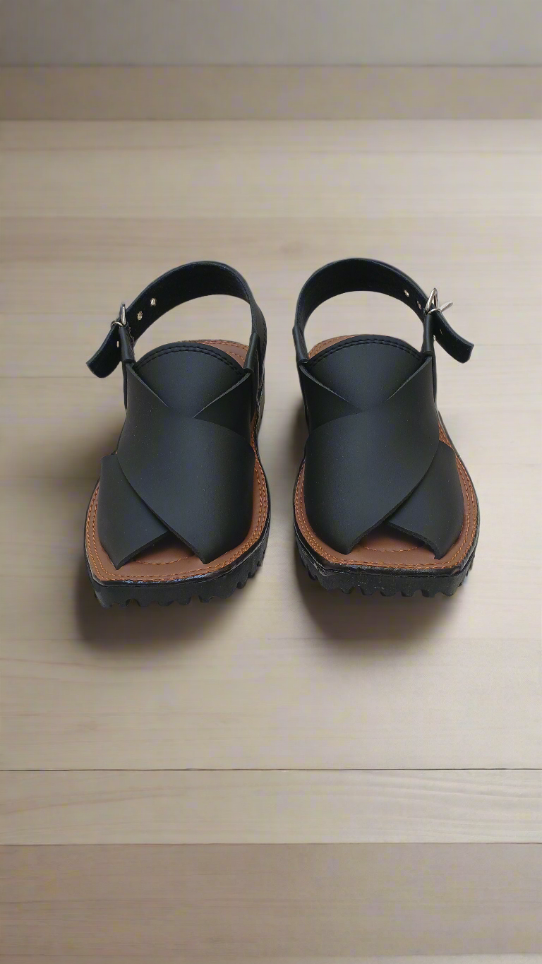 Peshawari Chappal Men - Black - PM01