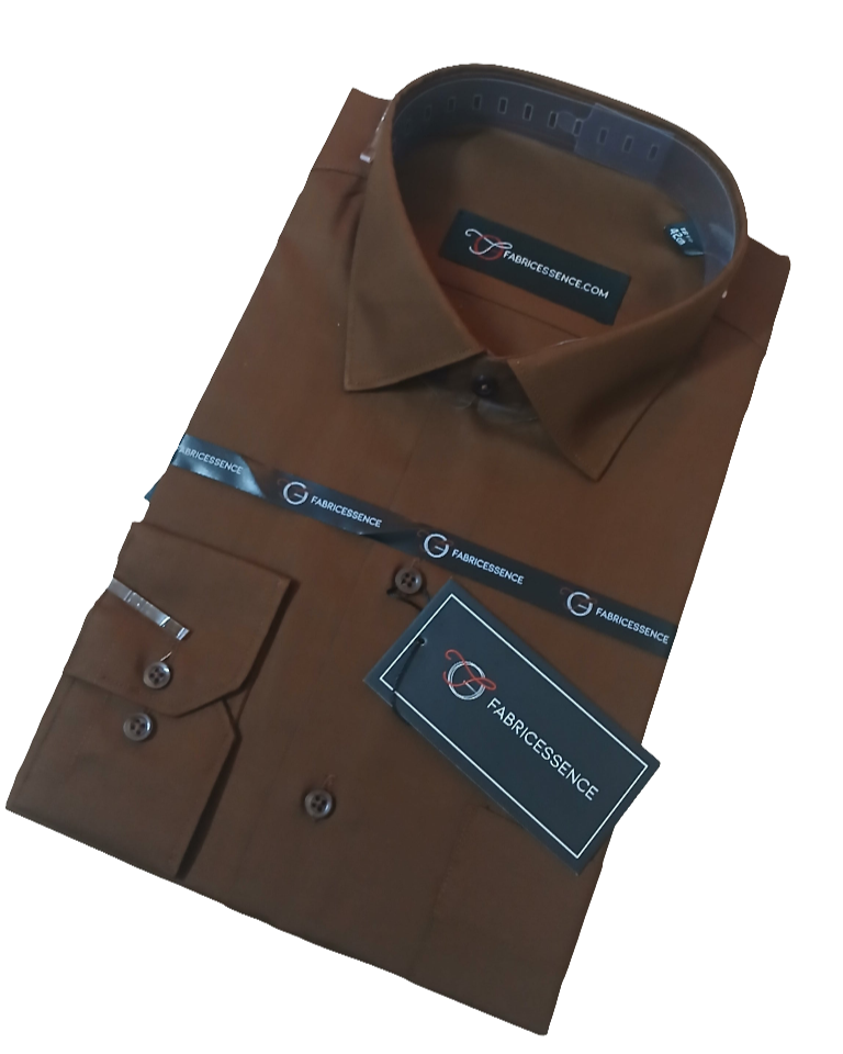 Men's Plain Formal Shirt - Rust || - FE1209SG