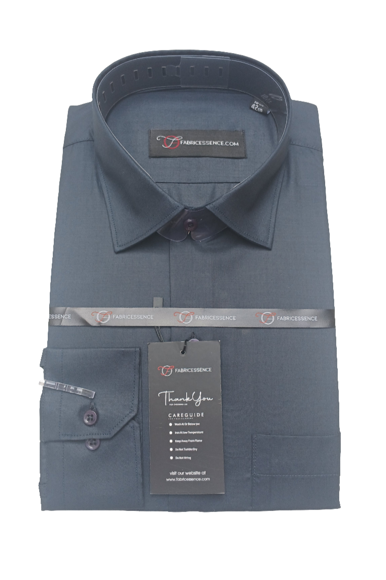 Men's Plain Formal Shirt - | Dark Grey | FE1199DG
