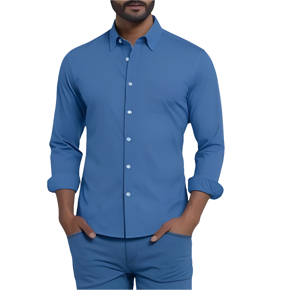 X Men's Casual Shirt Slim Fit - Grayish Blue || SCS0012 |