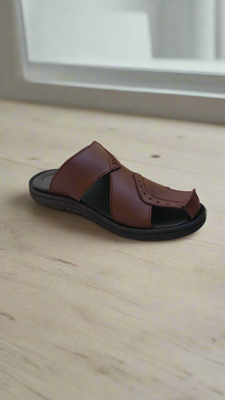 Unique Style Soft Sole Slippers - Brown - BC01