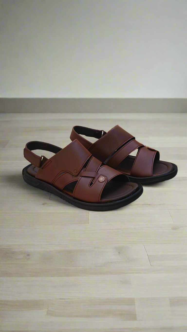 Soft Sole Stylish Sandals - Brown - SSAN01