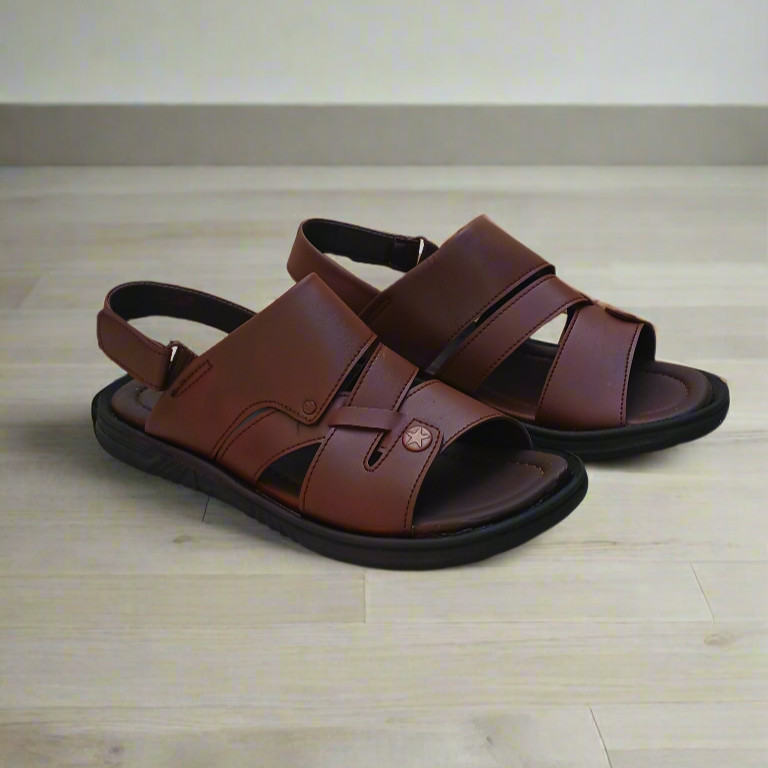 Soft Sole Stylish Sandals  - Brown - SSAN01