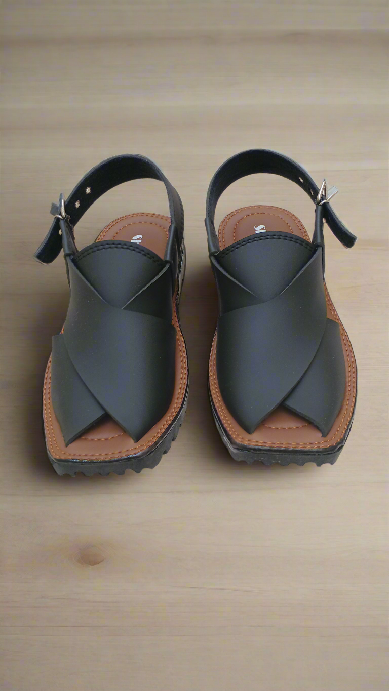 Peshawari Chappal Men - Black - PM01