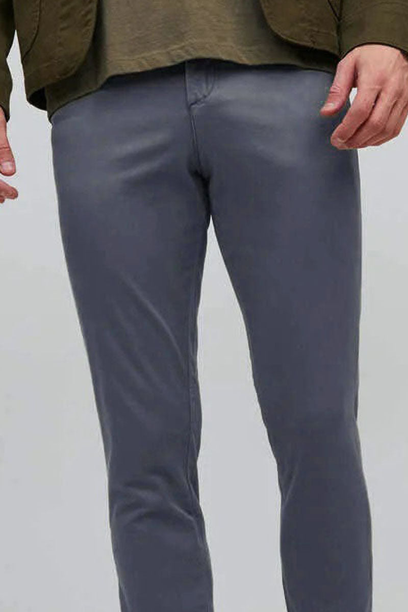 Chino Cotton Slim Fit Dress Pants - | Grey | FE05