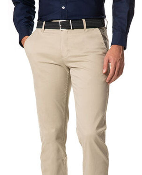 Chino Cotton Slim Fit Dress Pants - | Skin | - FE11