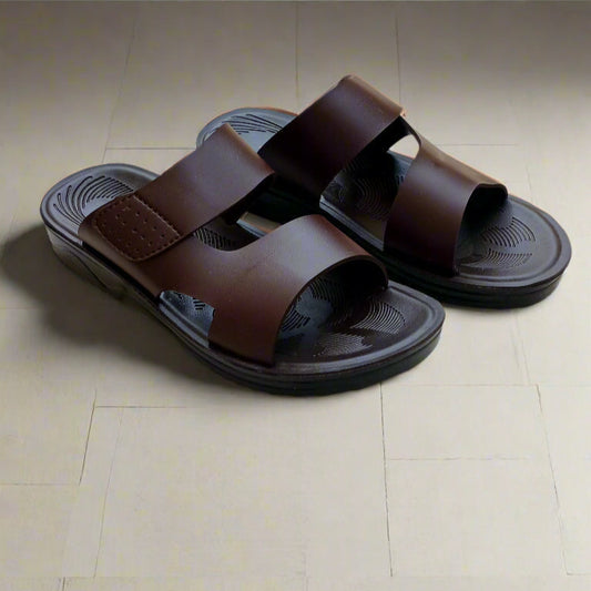 Slippers Men Elegant Comfort  - Brown –  EB 01