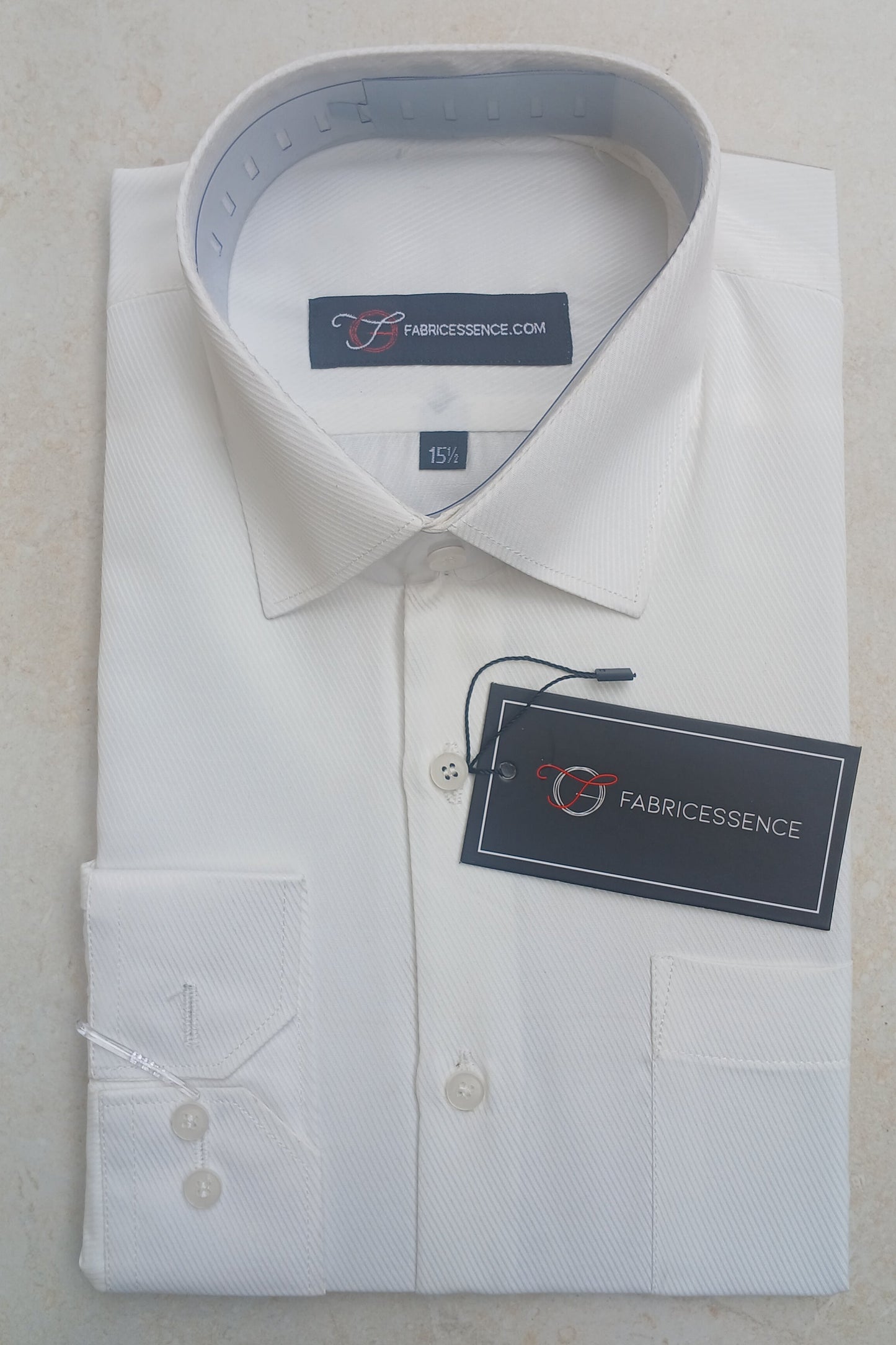 Cross Line Dobby Formal Shirt - Off White | CL1002 |