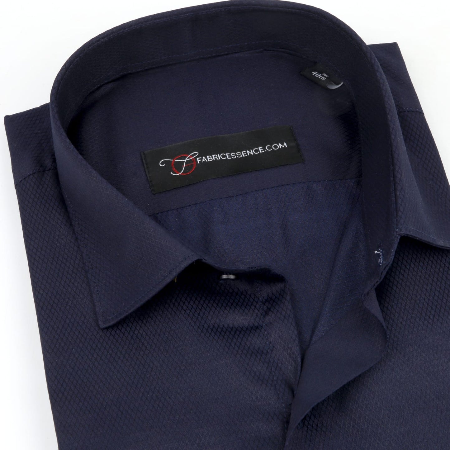 Diamond Self Design Dobby Formal Shirt - Navy Blue | MFE0024 |