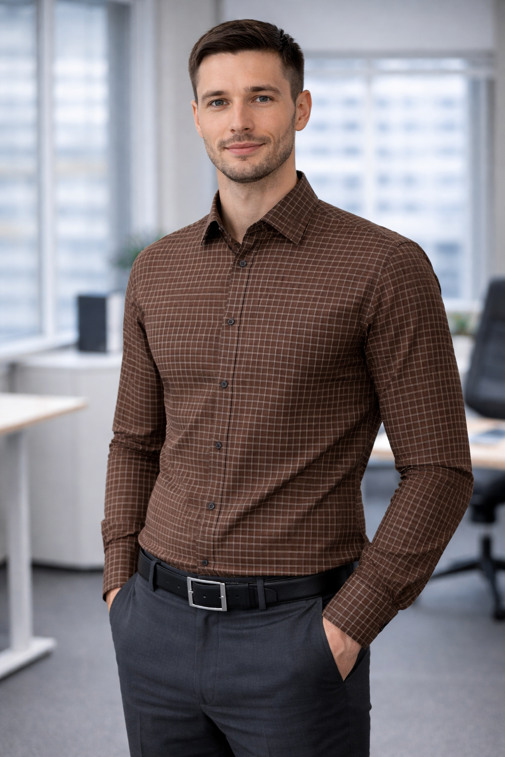 A Executive Check Formal Shirt – CH2026-5 Pakistan online