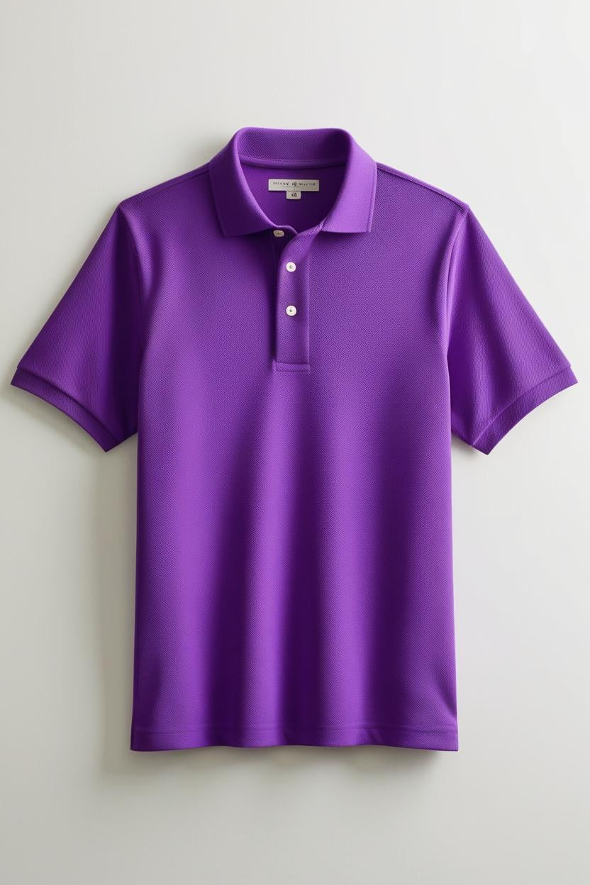 پولو ٹی شرٹ بنیادی - جامنی - POLO-017