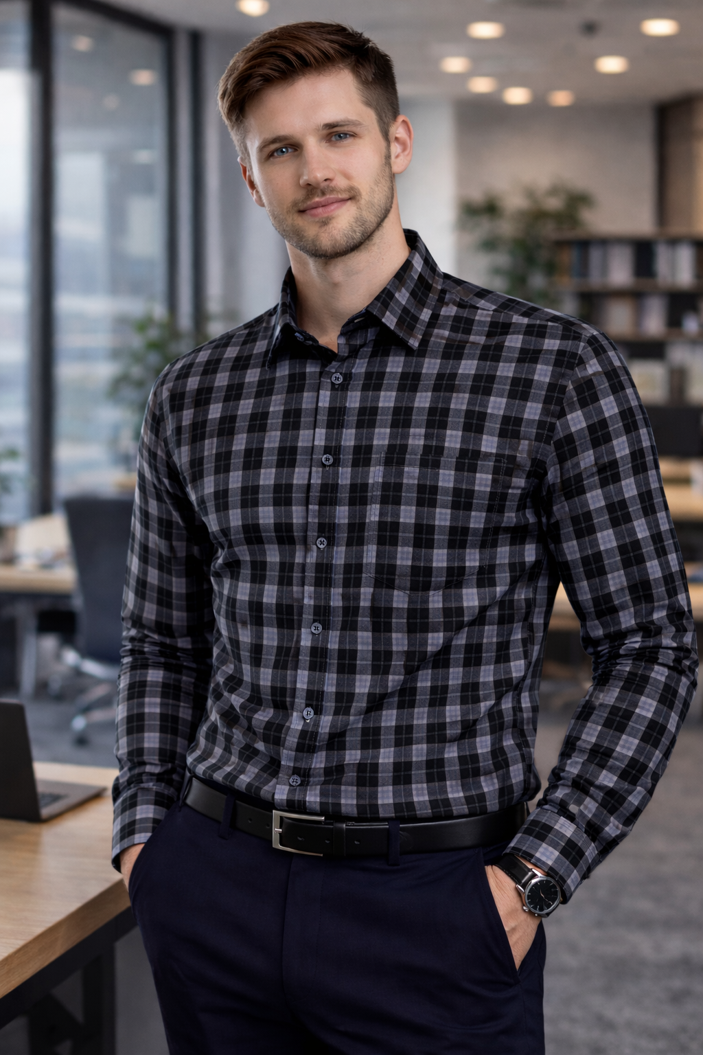 A Executive Check Formal Shirt – CH2026-3 Pakistan online