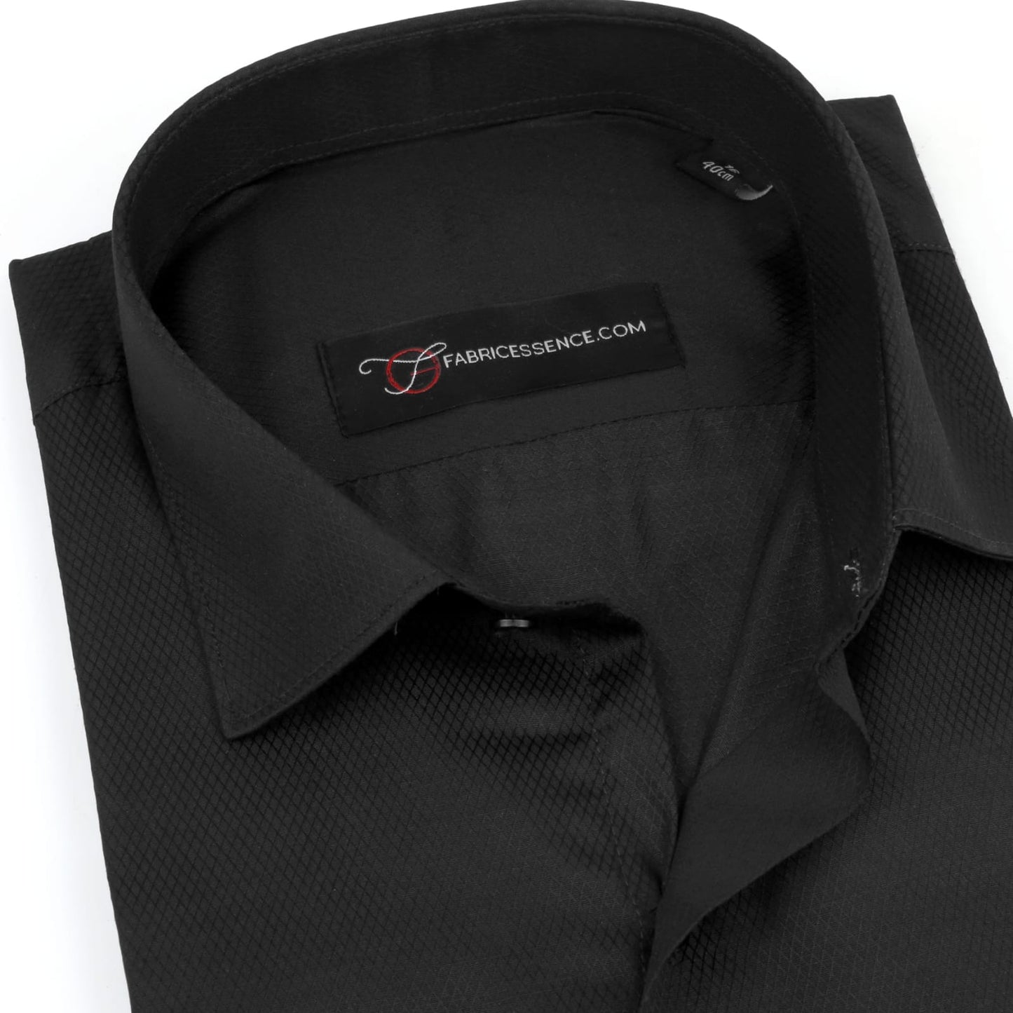 Diamond Design Dobby Formal Shirt - Black | MFE0024 |