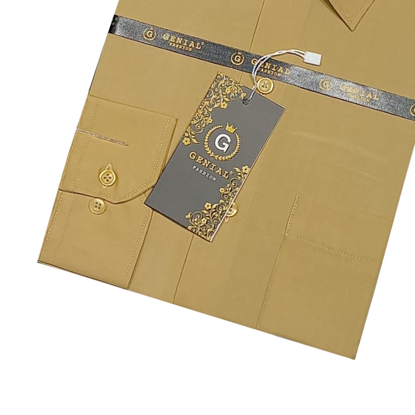 Men's Plain Formal Shirt - | Khaki | FE1199KC |