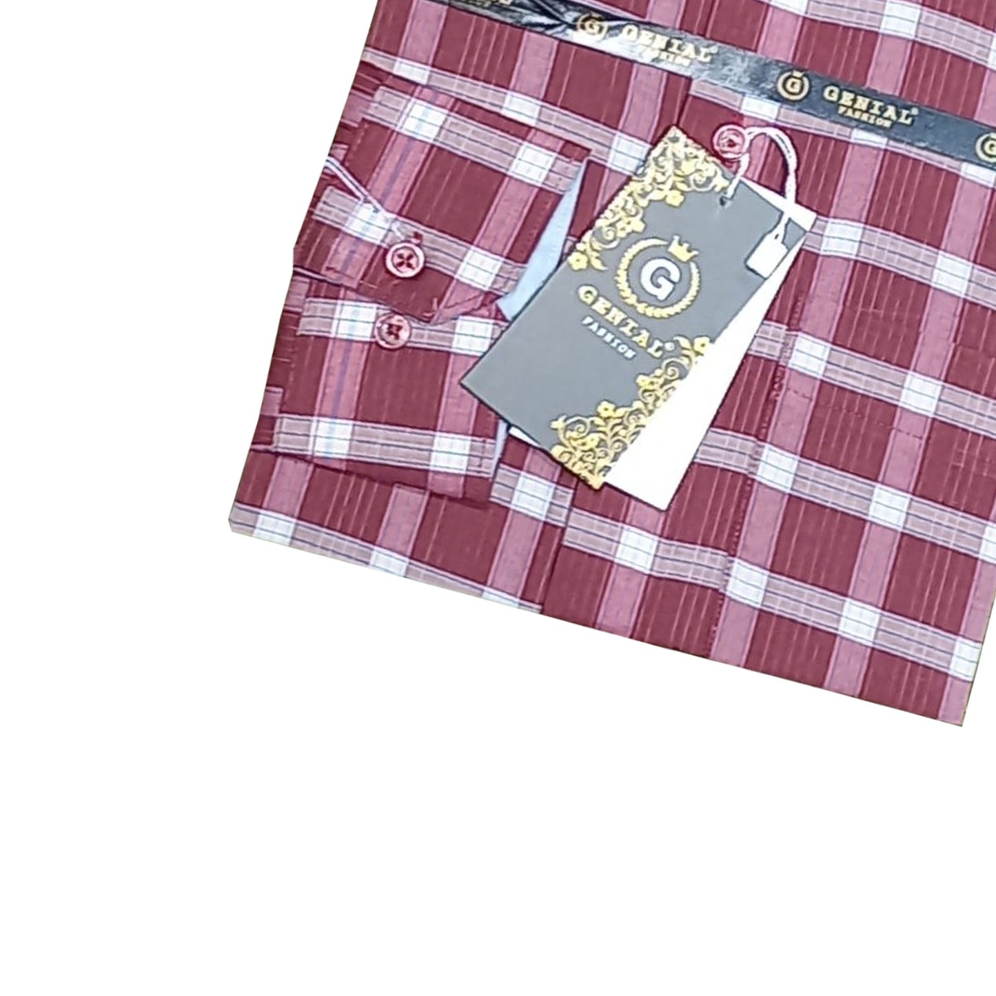 B - Men's Check Formal Shirt - CFS-0022 |