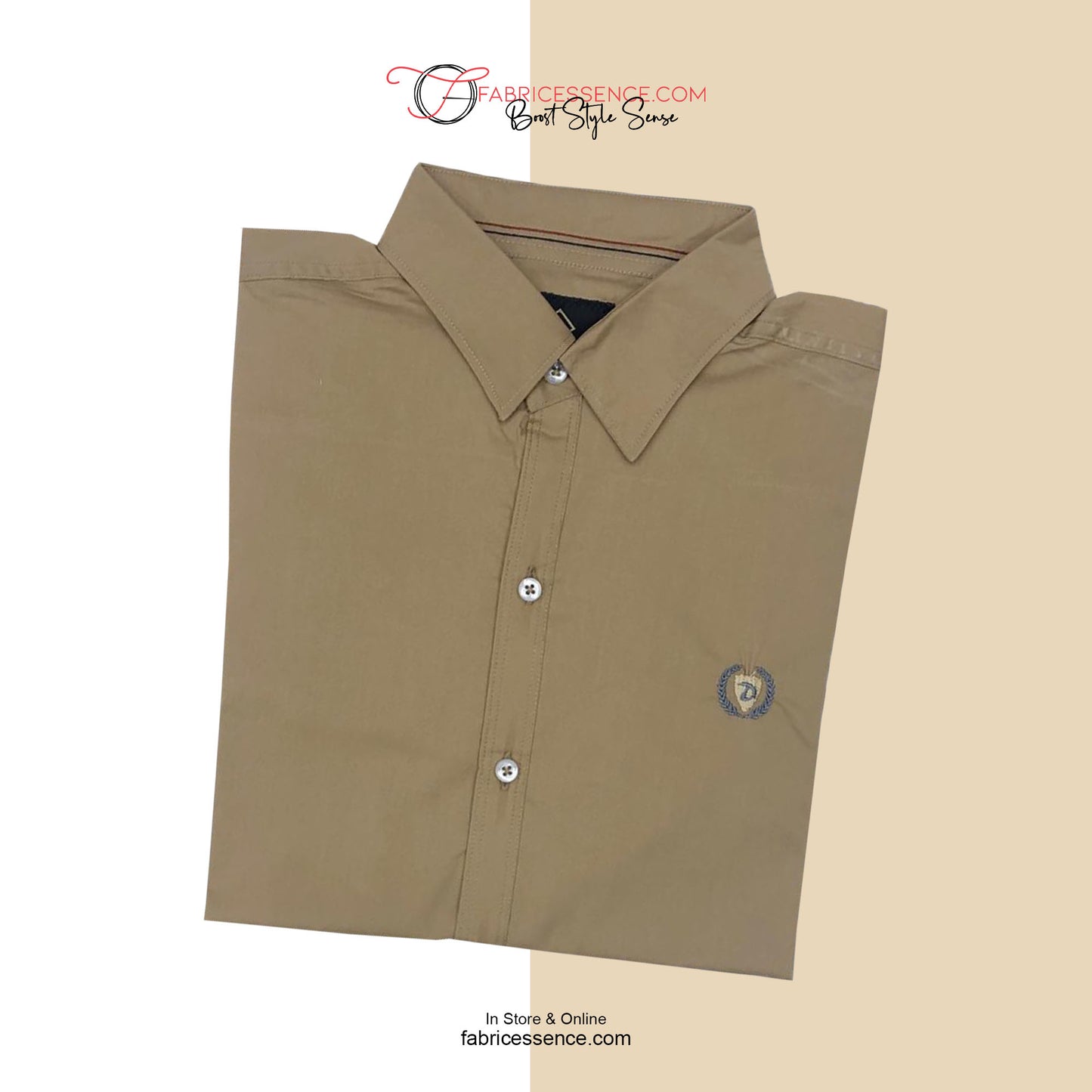 Men's || Stretchable Casual Shirt - Beige  || SCS0003