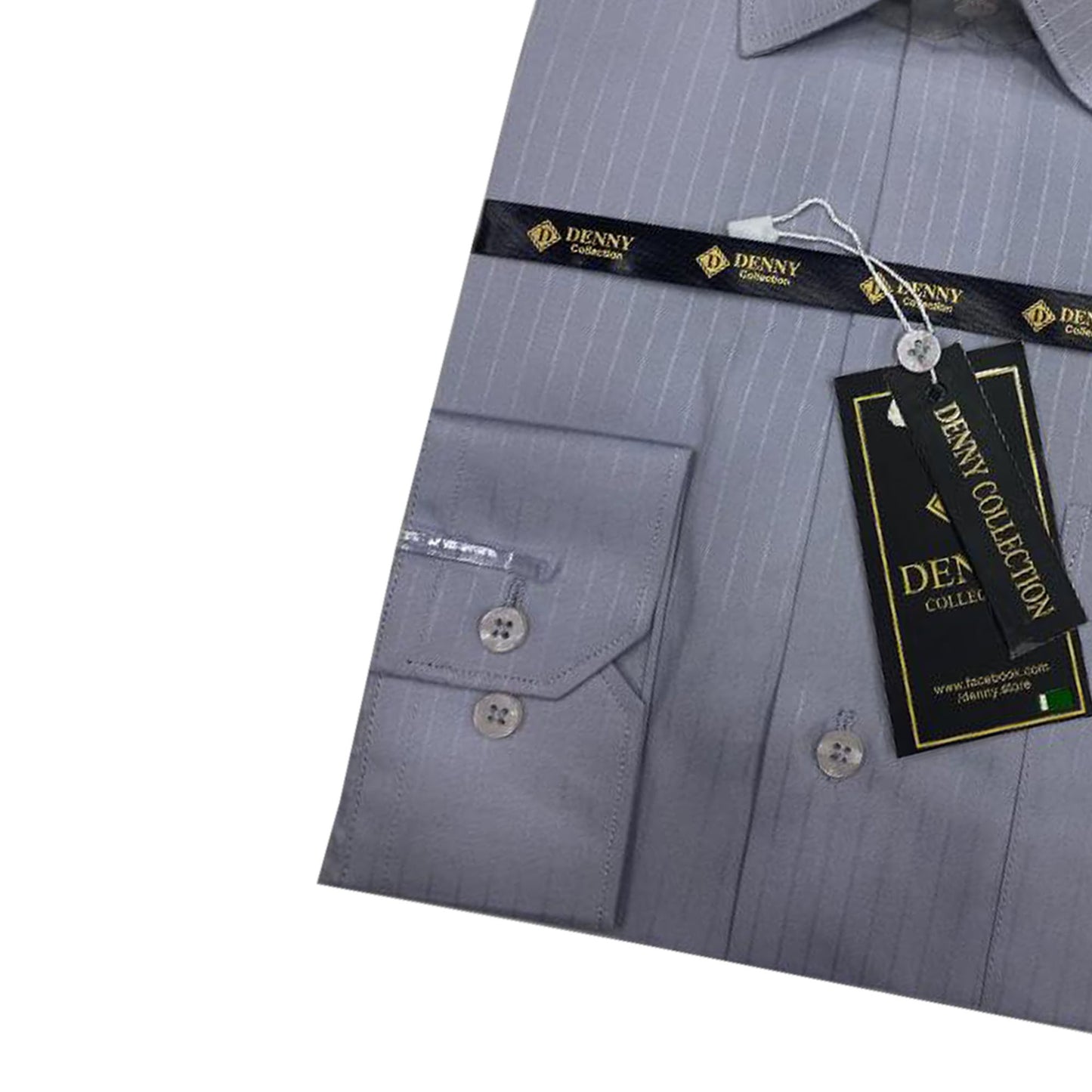 Self LINING Design Dobby Formal Shirt - Grey || MFE003