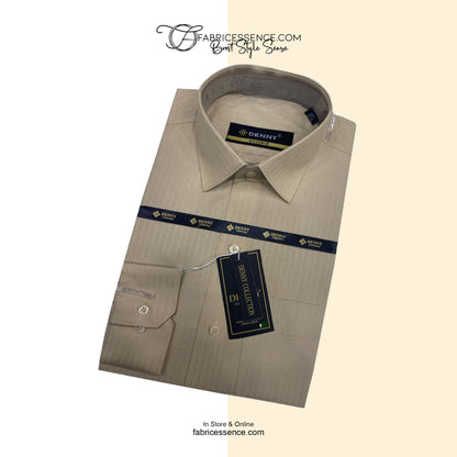 Self LINING Design Dobby Formal Shirt - Skin Color|| MFE006