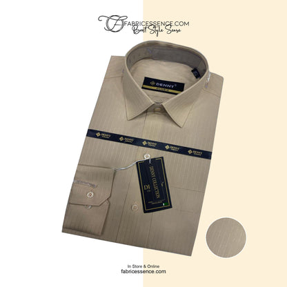 Self LINING Design Dobby Formal Shirt - Skin Color|| MFE006