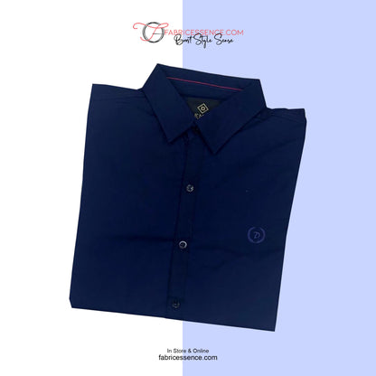 Men's Casual Shirt - Navy Blue || SCS0024