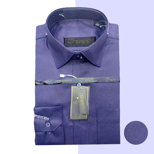 Self DIAMOND Design Dobby Formal Shirt - Blue || DFE2403