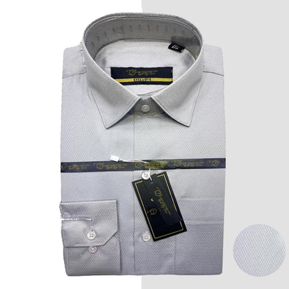 Self DIAMOND Design Dobby Formal Shirt - Grey || DFE2402