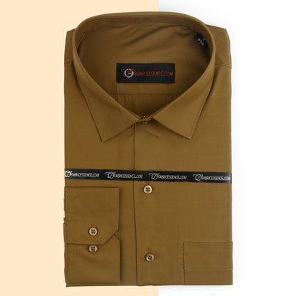 Men's || Brown Color  || Plain Formal Shirt - FE1199BC