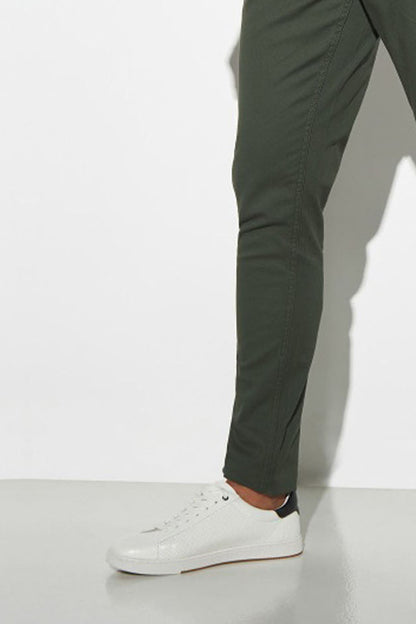 Pantalon habillé en coton chino - Olive || FE03