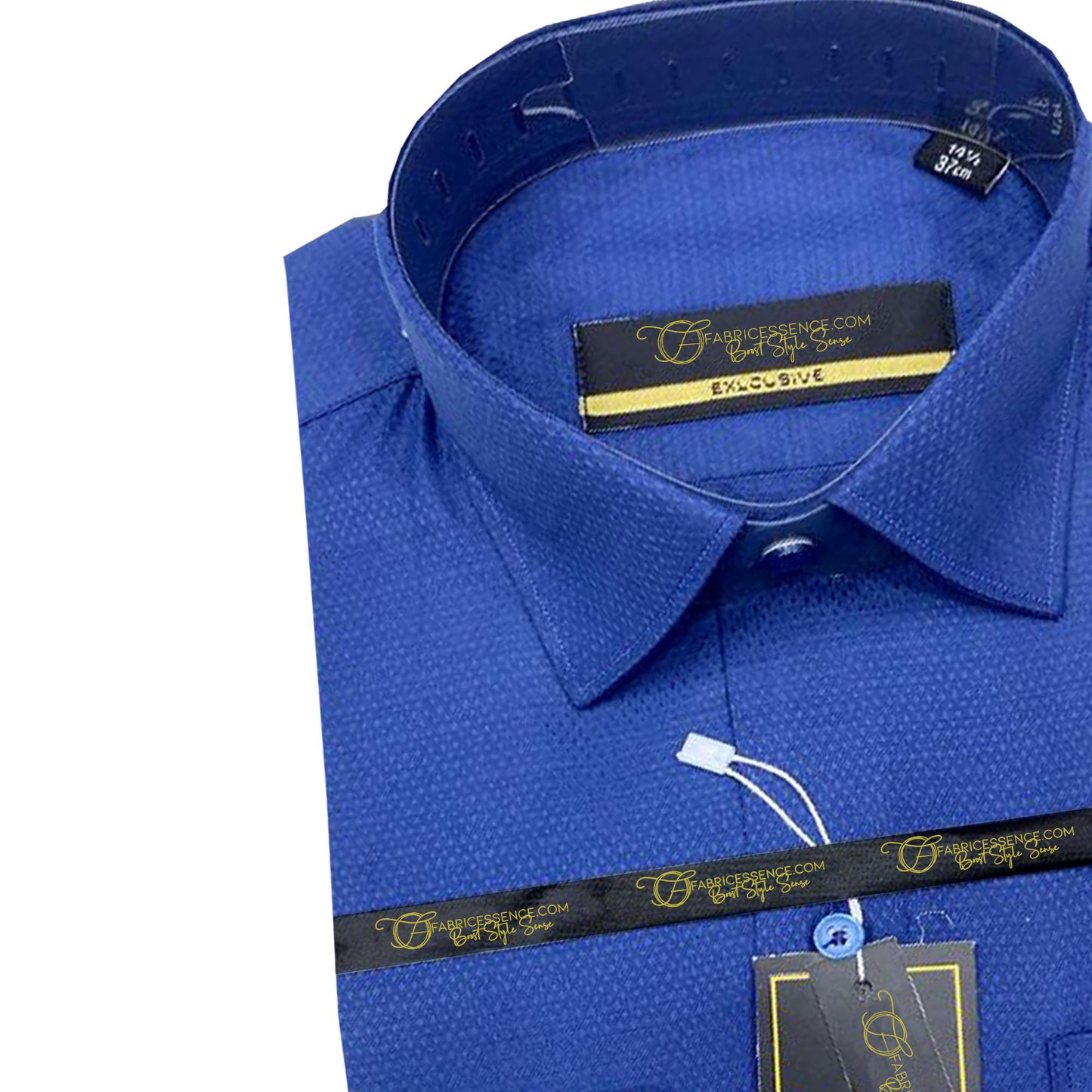 Self DOT Design Dobby Formal Shirt - Royal Blue   ||  DFE0004