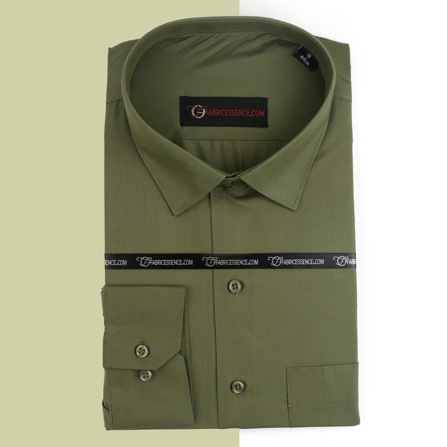 Men's || Medium Green Color ||  Plain Formal Shirt  - FE1199MG