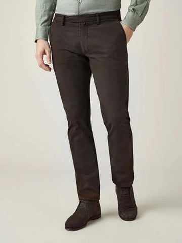 Slim Fit Chino Cotton Pants - | Dark Brown | FE101