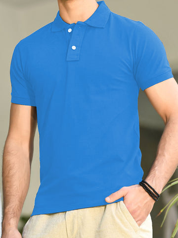 Polo T-Shirt Basic - Blue - POLO-019