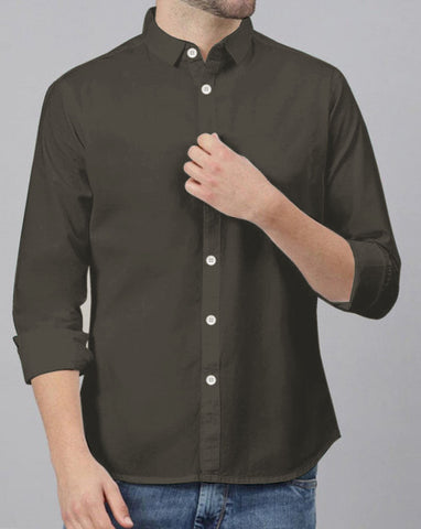 X Mens Casual Shirt Slim Fit  - Mehndi Green || SCS0032 |