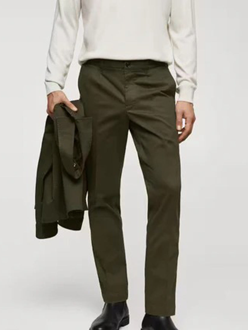 Men's Formal Executive Dress Trouser Pant - Olive Green | Premium Quality | Ideal for Office & Formal Events